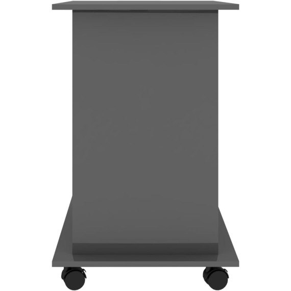 Computer Desk High Gloss Gray 31.5"x19.7"x29.5" Engineered Wood Gray (24.33KG/53.526LB) Desks
