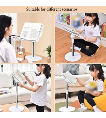 Laptop Desk for Bed, Adjustable Floor Lap Desk, Portable Book Holders for Reading Hands Free, Laptop Stand for Car Sofa Bed Floor Couch Meeting Room