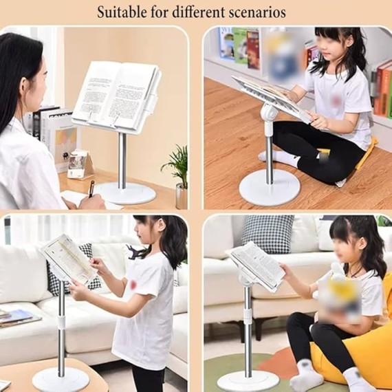 Laptop Desk for Bed, Adjustable Floor Lap Desk, Portable Book Holders for Reading Hands Free, Laptop Stand for Car Sofa Bed Floor Couch Meeting Room