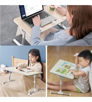 Laptop Stand for Bed, Laptop Bed Tray Table Adjustable Laptop Desk with Removable Stopper, Portable Lap Desks Notebook Stand Breakfast Reading Desk for Sofa (Color : /Gray, Size : B)