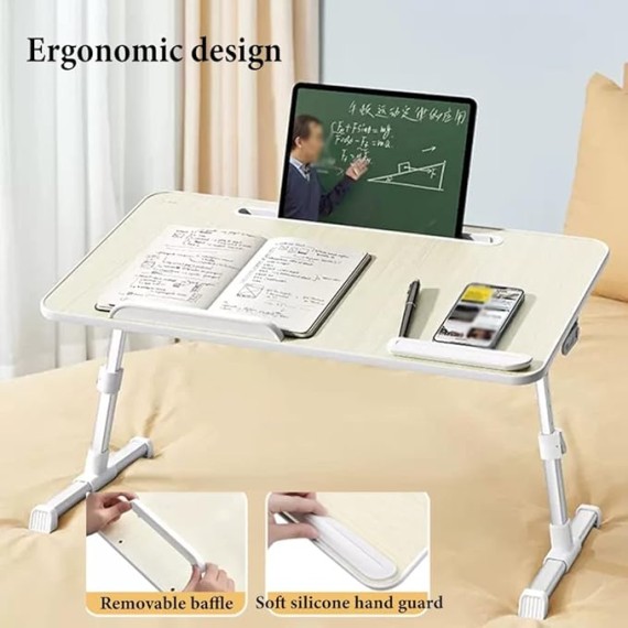 Laptop Stand for Bed, Laptop Bed Tray Table Adjustable Laptop Desk with Removable Stopper, Portable Lap Desks Notebook Stand Breakfast Reading Desk for Sofa (Color : /Gray, Size : B)