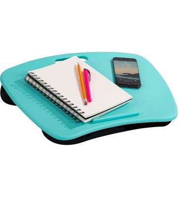 Basic Lap Desk with Device Ledge and Cushion - Aqua Sky - Style No. 44309