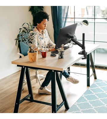 NX Single Monitor Arm, VESA Desk Mount – for Monitors Up to 34 Inches, 0 to 18 lbs – Matte Black