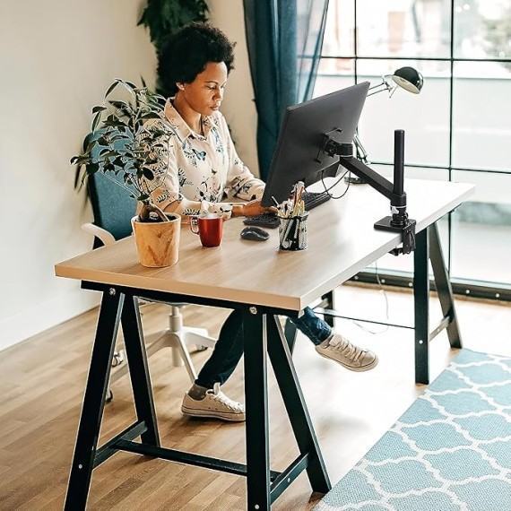 NX Single Monitor Arm, VESA Desk Mount – for Monitors Up to 34 Inches, 0 to 18 lbs – Matte Black