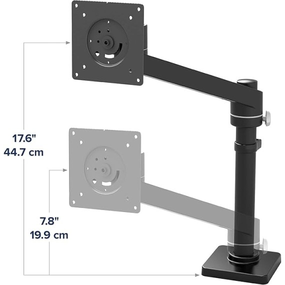 NX Single Monitor Arm, VESA Desk Mount – for Monitors Up to 34 Inches, 0 to 18 lbs – Matte Black