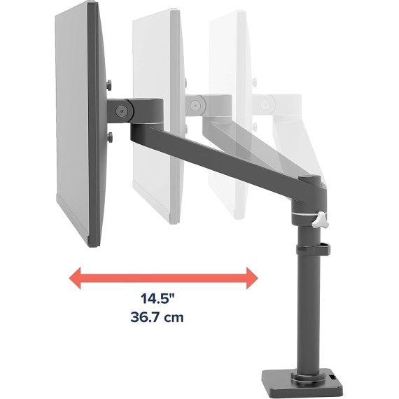 NX Single Monitor Arm, VESA Desk Mount – for Monitors Up to 34 Inches, 0 to 18 lbs – Matte Black