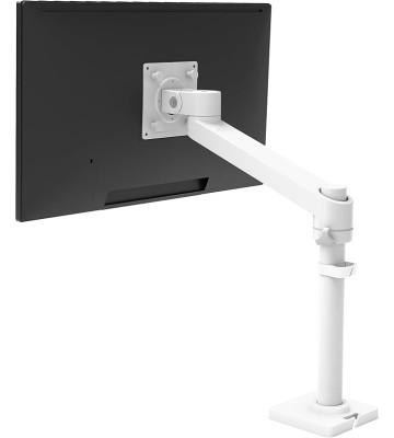 NX Single Monitor Arm, VESA Desk Mount – for Monitors Up to 34 Inches, 0 to 18 lbs – White
