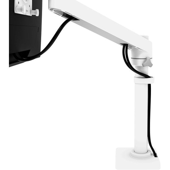 NX Single Monitor Arm, VESA Desk Mount – for Monitors Up to 34 Inches, 0 to 18 lbs – White