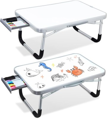 2 Pcs Lap Desk Kids Dry Erase Board for Kids 24" x 16" Foldable Study Desk Tray Kid Portable Lap Desk with Drawer Dry Eraser and Markers for Toddler Art Drawing Homework