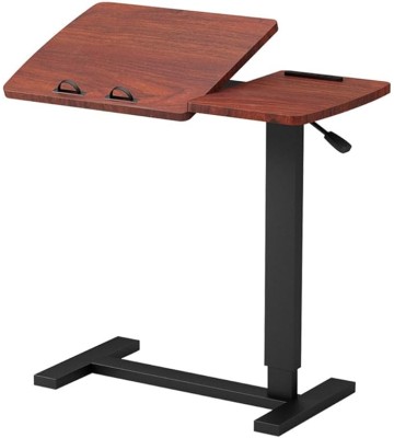 Foldable Movable Overbed Table, Hospital Bed Table, Tiltable Pneumatic Overbed Table with Hidden Wheels Adjustable Height, USB Laptop Cart&Rolling Tray Table, Medical Bedside Desk for Home Office