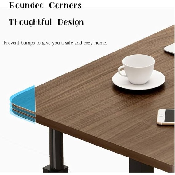 Over Bed Tables, Computer Table for Couch, Mobile End Table, Breakfast Bed Tray for Eating with Adjustable Height, Over Bed Desk, Rolling Bed Table, for Couch, Bed, Living Room, Bedroom,Warm w