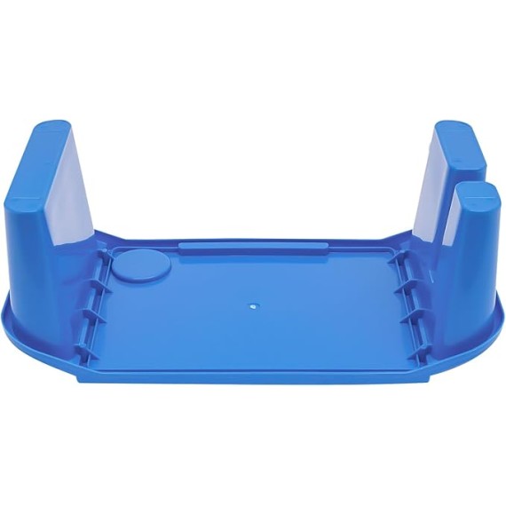Activity Lap Desk Tray with Storage, Plastic Breakfast Laptop Trays with Side Pockets, Portable Lap Bed Table for Snacks, Play, Classroom and Sensory Toys (Blue, 50 * 25 * 18cm, 6pcs)