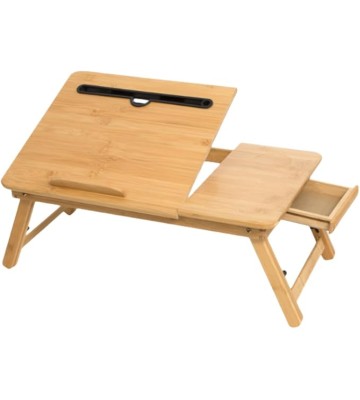 Adjustable Laptop Bed Stand with Foldable Legs - Portable Sofa Lap Desk with Mouse & Wrist Pad, Height & Angle Adjustable Notebook Standing Table (M), Medium