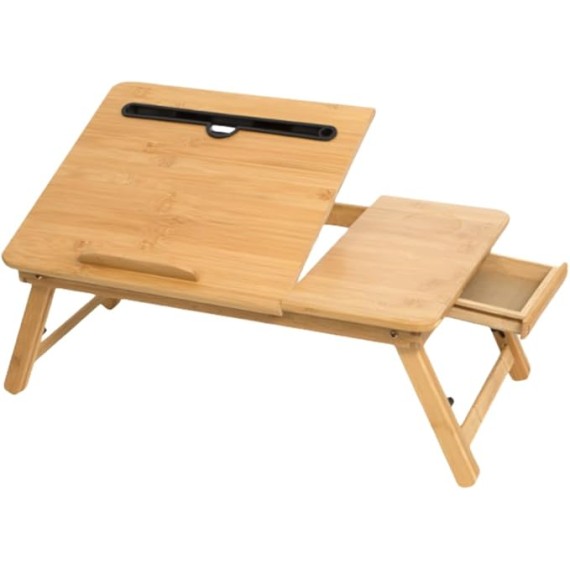 Adjustable Laptop Bed Stand with Foldable Legs - Portable Sofa Lap Desk with Mouse & Wrist Pad, Height & Angle Adjustable Notebook Standing Table (M), Medium