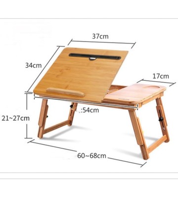 Adjustable Laptop Bed Stand with Foldable Legs - Portable Sofa Lap Desk with Mouse & Wrist Pad, Height & Angle Adjustable Notebook Standing Table (M), Medium