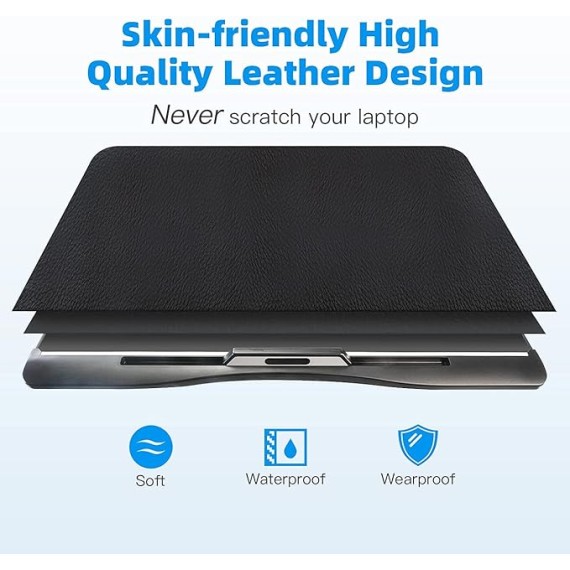 Laptop Bed Tray Table, Adjustable Laptop Desk for Bed, Multifunctional Lap Table for Working, Eating, Writing, Gaming, Drawing (Black-XL, M)