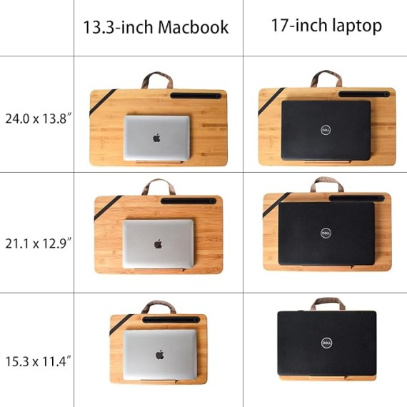 Oversized Lap Desk, 24" Extra Large Lap Desk with Cushion, Lap Desk for Laptop,Fits up to 19 inch Laptop, Laptop Desk for Bed,Couch, Home Office