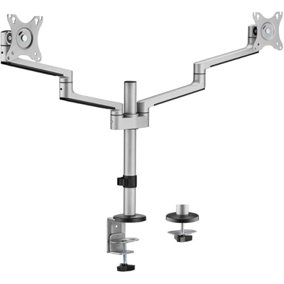 Y10N019-S1 Ergoreach Ep14 Premium Aluminum Articulating Dual-screen Mount Supports Up To T