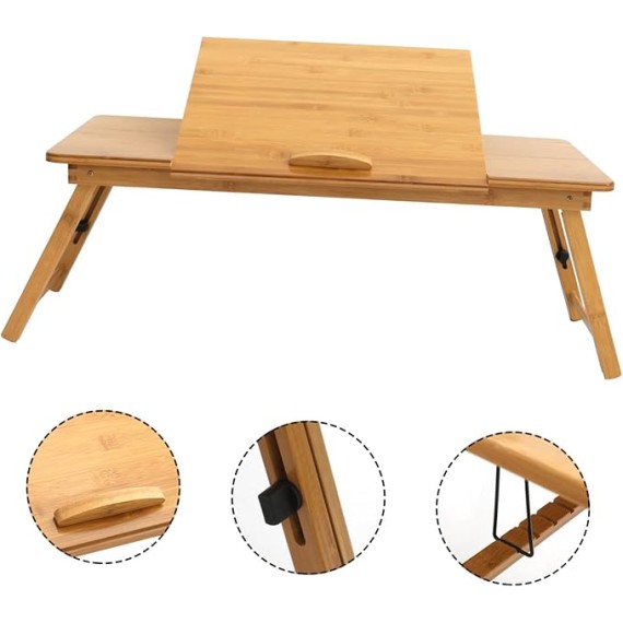 1Pc Desk Folding Table Heighten The Bed Laptop Lap Desk Multifunction Notebook Computer Desk The Lazy Small Table fold Writing Desk Computer Desk Folding Table