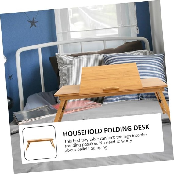 1Pc Desk Folding Table Heighten The Bed Laptop Lap Desk Multifunction Notebook Computer Desk The Lazy Small Table fold Writing Desk Computer Desk Folding Table