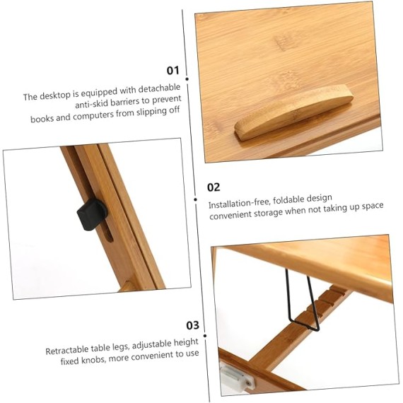 1Pc Desk Folding Table Heighten The Bed Laptop Lap Desk Multifunction Notebook Computer Desk The Lazy Small Table fold Writing Desk Computer Desk Folding Table