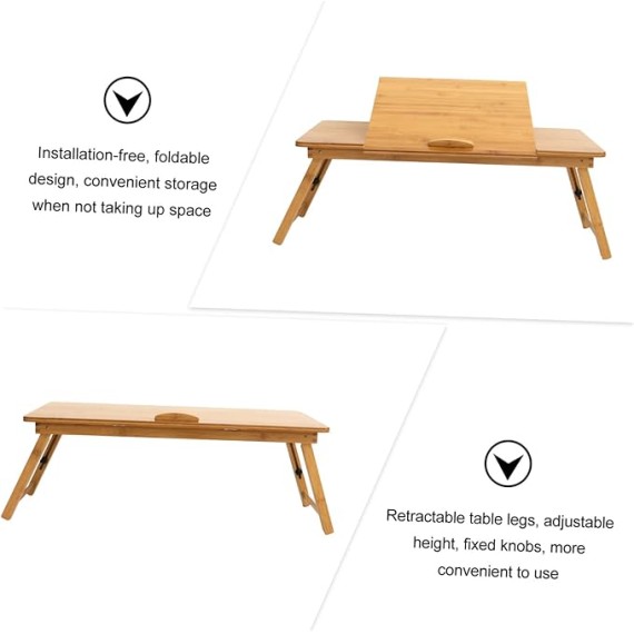 1Pc Desk Folding Table Heighten The Bed Laptop Lap Desk Multifunction Notebook Computer Desk The Lazy Small Table fold Writing Desk Computer Desk Folding Table