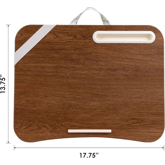 LAPGEAR Designer Lap Desk with Phone Holder and Device Ledge - Watercolor Leaves - Fits up to 15.6 Inch Laptops - Style No. 45412