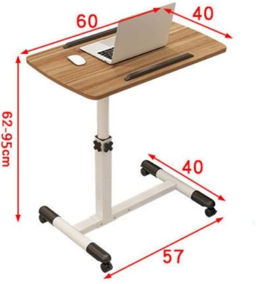 Hospital Bed Table, Overbed Table Adjustable Height with Wheels, Space-Saving Portable Rolling Adjustable Table, Laptop Table,C