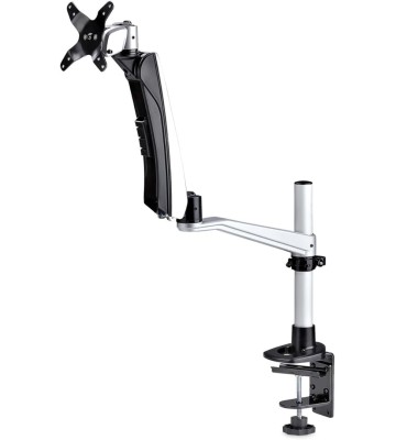 Monitor Desk Mount for 27in 16:9 or 30in 21:9 Ultrawide Screens, VESA 75x75/100x100, Tool-Less Arm Adjustments