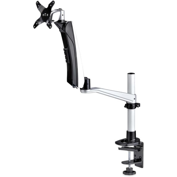 Monitor Desk Mount for 27in 16:9 or 30in 21:9 Ultrawide Screens, VESA 75x75/100x100, Tool-Less Arm Adjustments