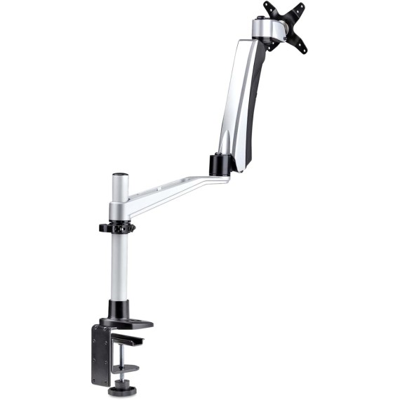 Monitor Desk Mount for 27in 16:9 or 30in 21:9 Ultrawide Screens, VESA 75x75/100x100, Tool-Less Arm Adjustments