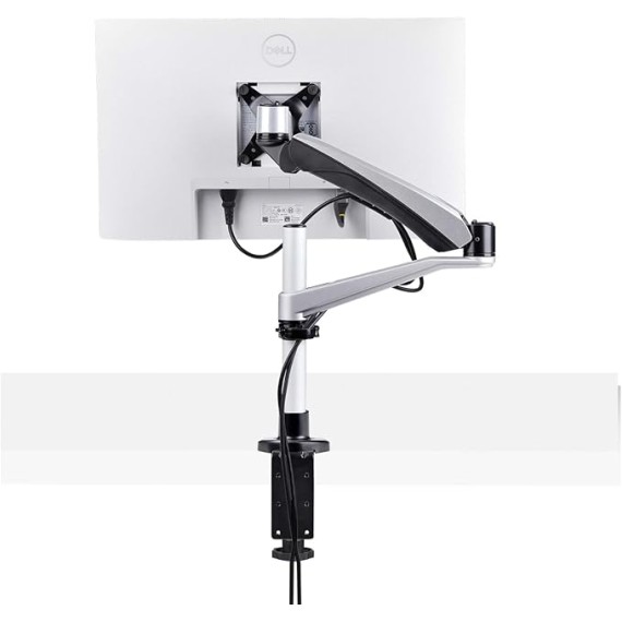 Monitor Desk Mount for 27in 16:9 or 30in 21:9 Ultrawide Screens, VESA 75x75/100x100, Tool-Less Arm Adjustments