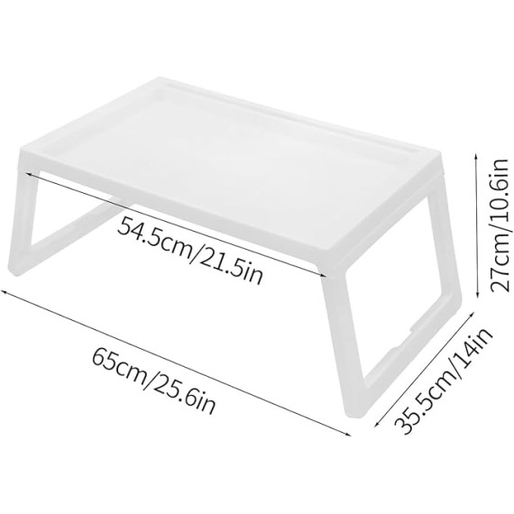 Set of 8 Foldable Laptop Desk Notebook Stand Reading Holder, Portable Mini Bed Table Lap Standing Desk for Bed/Desk White