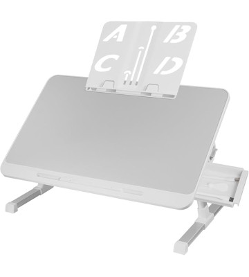 Lap Desk for Bed, Lap Desk Bed Desk, Foldable Computer Table, Adjustable Bed Table with Drawer & Bookshelf, Reading Holder for Bed Sofa Couch Floor