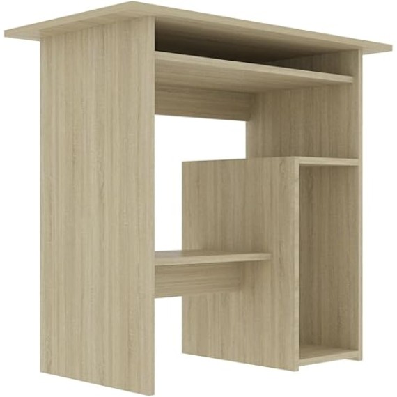 Desk Sonoma Oak 31.5"x17.7"x29.1" Engineered Wood Computer Desk Office Desk Gaming Desk Suitable for Study, Office, Bedroom.