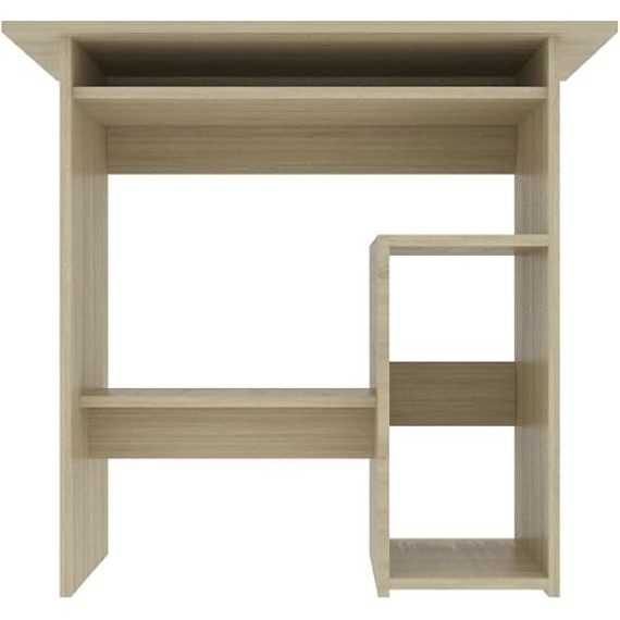 Desk Sonoma Oak 31.5"x17.7"x29.1" Engineered Wood Computer Desk Office Desk Gaming Desk Suitable for Study, Office, Bedroom.