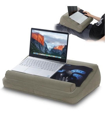 lnflatable Lap Laptop Desk,Soft Controller Game Pillow with Anti-Slip Strip,Portable Inflatable Travel Table Fits up to 15.6 inch Laptop for Reading,Gaming,Playing,Working in Bed Sofa Travel