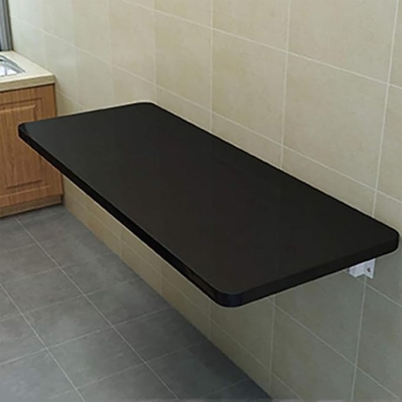 Computer Desk Extender, Folding Wall-Mounted Computer Desk Wall Folding Table Dining Desk with White Brackets 20 Size(Color:D,Size:60 * 50cm)