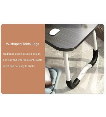 Bed Laptop Table,Portable Bed Desk for Laptop,Foldable Laptop Lap Desk with Cup Holder Laptop Stand Breakfast Tray(Color:Brown), 60x40x28cm, JEBRRRDRZ-BROWN-60X40X28CM
