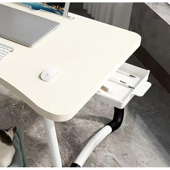 Bed Laptop Table,Portable Bed Desk for Laptop,Foldable Laptop Lap Desk with Cup Holder Laptop Stand Breakfast Tray(Color:Brown), 60x40x28cm, JEBRRRDRZ-BROWN-60X40X28CM