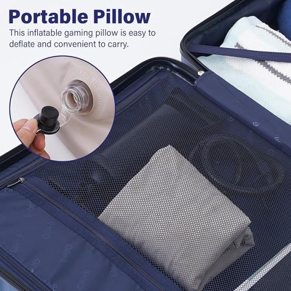 Gaming Pillow for Laps, Inflatable Soft Lap Desk Pillow for Adults and Kids for Reading, Working and Gaming Sitting on Bed or Couch (Large)