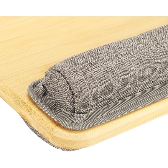 Laptop Desk, Built in Wrist Pad Bamboo Top Lap Desk Multifunctional Sturdy Portable for Working for Drawing