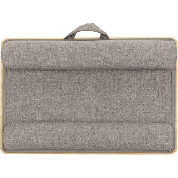 Laptop Desk, Built in Wrist Pad Bamboo Top Lap Desk Multifunctional Sturdy Portable for Working for Drawing