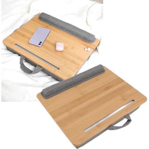 Laptop Desk, Lap Laptop Desk with Pillow Cushion Lap Desk for Laptop with Cushion Laptop Lap Desk Laptop Stand for Home Office Students Use as Computer Laptop Stand, 16.5x13.4in