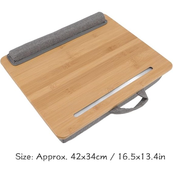 Laptop Desk, Lap Laptop Desk with Pillow Cushion Lap Desk for Laptop with Cushion Laptop Lap Desk Laptop Stand for Home Office Students Use as Computer Laptop Stand, 16.5x13.4in