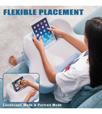 Lap Desk with Cushion, Soft Laptop Pillow for Lap, Portable Desk Pillow, Gaming Pillow Work Pillow for Bed,Couch, Car
