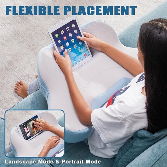 Lap Desk with Cushion, Soft Laptop Pillow for Lap, Portable Desk Pillow, Gaming Pillow Work Pillow for Bed,Couch, Car