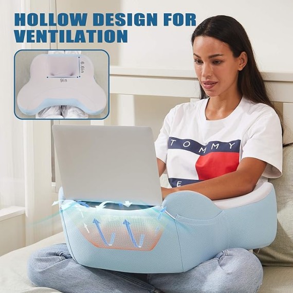 Lap Desk with Cushion, Soft Laptop Pillow for Lap, Portable Desk Pillow, Gaming Pillow Work Pillow for Bed,Couch, Car