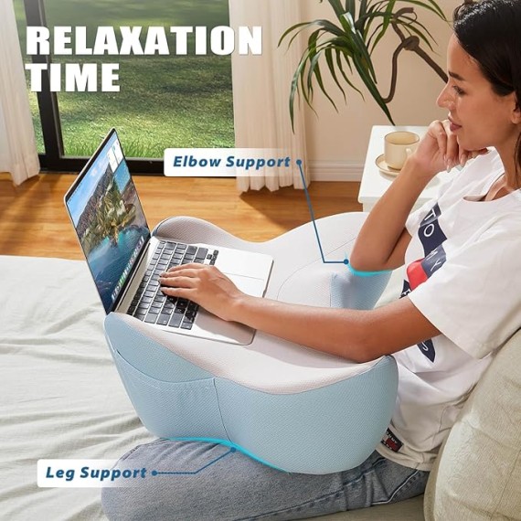 Lap Desk with Cushion, Soft Laptop Pillow for Lap, Portable Desk Pillow, Gaming Pillow Work Pillow for Bed,Couch, Car