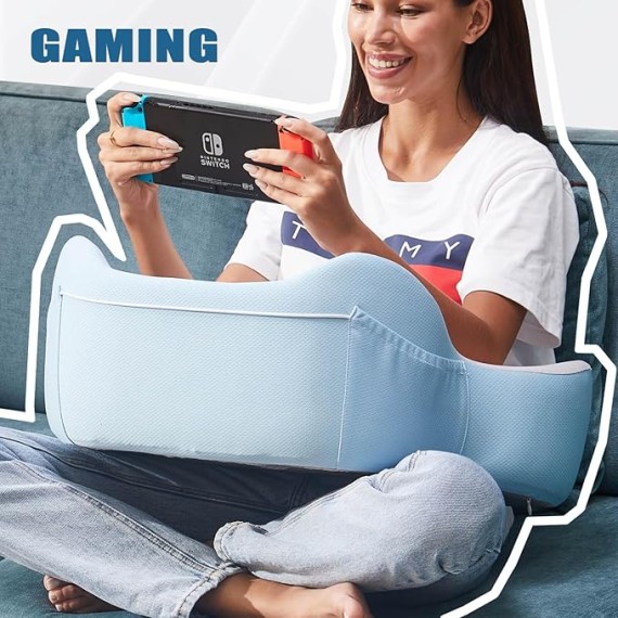 Lap Desk with Cushion, Soft Laptop Pillow for Lap, Portable Desk Pillow, Gaming Pillow Work Pillow for Bed,Couch, Car